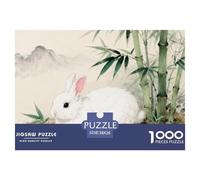 Puzzle Lapin Nain Néerlandais 1000 Pièces pour Adultes Et Enfants, Jeu De Famille, Casse-tête Bambou, Home Decor, Cadeau Enfant 38x26cm/1000pcs