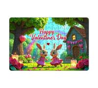 Puzzle Lapin,Puzzle Lapin de Pâques - Puzzle artisanal coloré Happy Valentine's Day, 130 pièces, pour la décoration de la maison | Adorable puzzle d'art coloré pour adultes, jeu familial