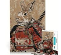 Puzzle Lapin Samouraï 1000 Pièces pour Adultes Jeu Intelligent et Amusant Décoration Murale aux Bords Lisse (50x75cm)
