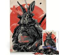Puzzle Lapin Samouraï 1000 Pièces pour Adultes Renforce la Mémoire, Calme l'esprit, Qualité, Surprise Chaleureuse (38x52cm)