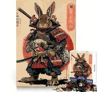 Puzzle Lapin Samouraï 1000 Pièces pour Adultes Stimulation de la Mémoire et Soulagement de l'Anxiété Cadeau Artistique à Assembler (38x52cm)