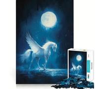 Puzzle l'appel de la Lune à Pégase pour Adolescents, 1000 pièces, Jeu de logique, Passe-Temps à la Maison, découpe précise, Cadeau de fête 38x52cm