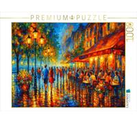 Puzzle · L'après-midi en Ville | Peinture colorée · 1000 pièces · Format assemblé 64 × 48 cm · CALVENDO Puzzle