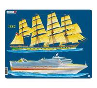 Puzzle LARSEN Bateaux - Histoire et présent 20 pièces