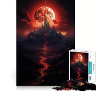 Puzzle L'Ascension de la Lune de Sang pour Adultes, 1000 pièces, Exercice cérébral, détente, Collection d'œuvres d'art aux Bords précis (38x52cm)