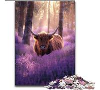 Puzzle Lavande Yak 1000 pièces pour Adultes et Adolescents, Cadeau Amusant et Anti-Stress pour Les Vacances à la Maison (26x38cm)