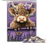 Puzzle Lavande Yak 1000 pièces pour Adultes et Adolescents, Cadeau d'anniversaire pour Tuer Le Temps, décoration Murale pour Les 14 Ans et Plus (Taille 26x38cm)