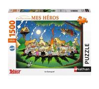 Nathan - Puzzle 1500 pièces - Le Banquet - Astérix - Adultes et Enfants dès 14 Ans - Puzzle de qualité supérieure - Encastrement Parfait - Collection Mes Héros - 12000937