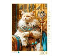 Puzzle · Le Chat Anubisha dans Le Monde Fascinant des pharaons | Les chats d'Égypte en élégance divine dans le style des pharaons · 1000 pièces · Format assemblé 64 × 48 cm · CALVENDO Puzzle