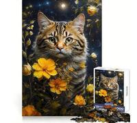 Puzzle Le Chat et Les Pissenlits pour Adultes, 1000 pièces, stimule la mémoire, apaise et divertit, découpe de qualité supérieure, Cadeau attentionné 50x75cm