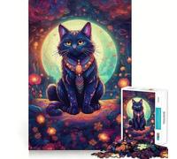 Puzzle Le Chat Fantaisiste pour Adolescents, 1000 pièces, stimule la mémoire, Plaisir Lent, Bords Nets, Cadeau de Noël 38x52cm