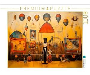 Puzzle · Le Cirque des Voyageurs du Temps | Une exploration abstraite des espaces de pensée créatifs · 1000 pièces · Format assemblé 64 × 48 cm · CALVENDO Puzzle