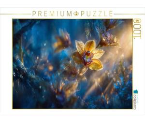 Puzzle · Le cymbidium se Repose dans la lumière dorée du Matin, comme s'il | était peint · 1000 pièces · Format assemblé 64 × 48 cm · CALVENDO Puzzle