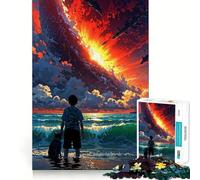 Puzzle Le Dernier Coucher de Soleil pour Adultes, 1000 pièces, Think Smart Toy, décoration Murale précise 50x75cm