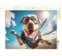 Puzzle · Le Labrador Balu apprend à Voler | Chien parachutiste · 1000 pièces · Format assemblé 64 × 48 cm · CALVENDO Puzzle
