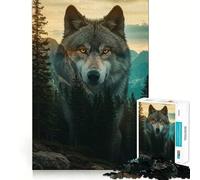 Puzzle Le Loup dans la Nature 1000 pièces pour Adultes,Jeu de mémoire Stimulant,qualité Professionnelle,activité de découpage réconfortante à Partager (50x75cm)
