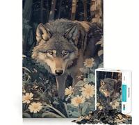 Puzzle Le Loup dans Les Bois pour Adultes,1000 pièces,Jeu Stimulant l'esprit,pièces précises et sans Couture,activité relaxante à Faire en Groupe à l'intérieur (38x52cm)
