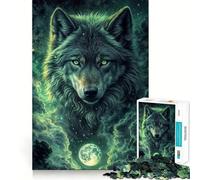 Puzzle Le Loup et la Lune pour Adultes, 1000 pièces, Think Smart Toy, décoration Murale précise et élégante 38x52cm