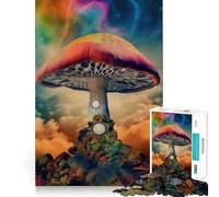 Puzzle Le Monde des Champignons hallucinogènes pour Adolescents,1000 pièces,Jeu Stimulant l'esprit,pièces nettes et sans bavures,Facile à Apprendre,pour Toute la Famille (38x52cm)
