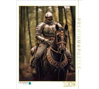 Puzzle · Le Moyen Âge, avec Ses Dragons, Ses Chevaliers et Ses châteaux | forts · Chevalier à cheval · 1000 pièces · Format assemblé 64 × 48 cm · CALVENDO Puzzle