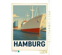 Puzzle · Le Navire-musée Cap San Diego dans Le Port | Un regard moderne sur les géants blancs de Hambourg · 1000 pièces · Format assemblé 64 × 48 cm · CALVENDO Puzzle