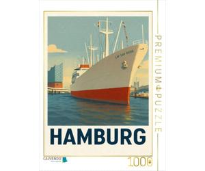 Puzzle · Le Navire-musée Cap San Diego dans Le Port | Un regard moderne sur les géants blancs de Hambourg · 1000 pièces · Format assemblé 64 × 48 cm · CALVENDO Puzzle