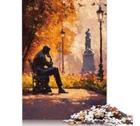 Puzzle Le Penseur en Automne inspiré des impressionnistes pour Adultes et Puzzles de 1000 pièces pour Adultes, Jeu éducatif, Jouet de défi 38 x 26 cm/1000 pièces