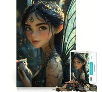 Puzzle Le Penseur et Le Chaton pour Adolescents, 1000 pièces, améliore la mémoire, Divertissement Silencieux, Bords précis, Cadeau Artistique 50x75cm