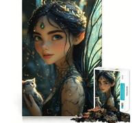 Puzzle Le Penseur et Le Chaton pour Adolescents, 1000 pièces, Jouet d'entraînement cérébral, Image Simple et Amusante à Assembler, Cadeau précieux 38x26cm