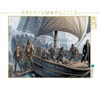 Puzzle · Le Pequod quitte Nantucket avec Ahab | Moby Dick · La chasse à la baleine blanche · 1000 pièces · Format assemblé 64 × 48 cm · CALVENDO Puzzle