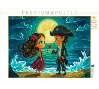 CALVENDO Puzzle Petit Pirate épousant la sirène Lors d'un Mariage sur la Plage au Clair de Lune | 1000 pièces Taille de la Pose 64 x 48 cm Puzzle Photo pour des Heures heureuses