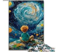 Puzzle Le Petit Prince du Ciel Nocturne 1000 pièces pour Adultes et Adolescents, Jeux éducatifs à Faire soi-même avec Affiche et fiche de Questions Assorties à partir de 14 Ans (26x38cm)