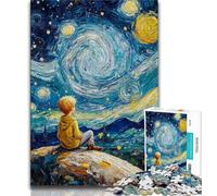 Puzzle Le Petit Prince du Ciel Nocturne pour Adolescents 1000 Puzzles, Jeu Éducatif Défi Jouet Décoration Murale Cadeaux Uniques d'anniversaire et de Noël (38x26cm)
