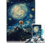 Puzzle Le Petit Prince du Ciel Nocturne pour Adultes 1000 Puzzles, Jeu Familial Anti-Stress Défi Difficile Cadeaux Secret du Père Noël 38x26cm