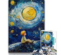 Puzzle Le Petit Prince du Ciel Nocturne pour Adultes et Adolescents, Jeu de Puzzles, Jeu de Famille, Idéal comme Cadeau pour Toute la Famille 50x75cm