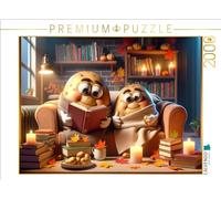 Puzzle · Le Plaisir de la Lecture en Automne | Des pommes de terre au paradis des livres · Des heures de… · 2000 pièces · Format assemblé 90 × 67 cm · CALVENDO Puzzle