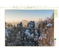 Puzzle · Le Pont de Bastei en ER, Suisse saxonne | La Suisse saxonne · 1000 pièces · Format assemblé 64 × 48 cm · CALVENDO Puzzle
