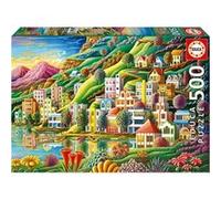 Puzzle - Le port caché coloré - 500 pièces - Dès 11 ans - 48x34cm - Educa G