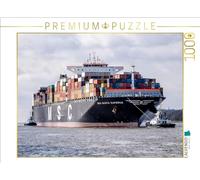 Puzzle · Le Porte-conteneurs MSC Maria SAVERIA | Le porte-conteneurs "MSC MARIA SAVERIA" entre dans le port de… · 1000 pièces · Format assemblé 64 × 48 cm · CALVENDO Puzzle