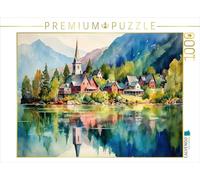 Puzzle · Le Printemps s'éveille | Petit village au printemps · 1000 pièces · Format assemblé 64 × 48 cm · CALVENDO Puzzle