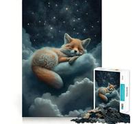 Puzzle Le Renard Roux Rêveur pour Adultes, 1000 pièces, pour stimuler la mémoire et s'amuser Ensemble Image Assembler, Objet de Collection (38x52cm)