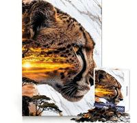 Puzzle Le rôdeur céleste de la Savane pour Adolescents,1000 pièces,améliore la mémoire,agréable Moment de détente,découpe Laser,Surprise d'anniversaire (38x52cm)