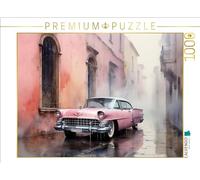 Puzzle · Le Rose, la Couleur Parfaite pour Le Street Cruiser | Voitures anciennes · le passé redécouvert · 1000 pièces · Format assemblé 64 × 48 cm · CALVENDO Puzzle