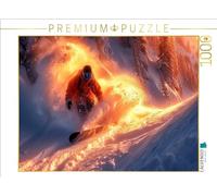 CALVENDO Puzzle Snowboard, Un rêve d'hiver | 1000 pièces de Taille de la Ponte 64 x 48 cm Puzzle Photo pour des Heures heureuses