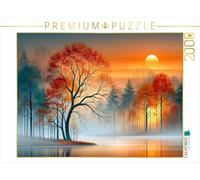 Puzzle · Le soleil se couche dans une lumière dorée | 2000 pièces · Format assemblé 90 × 67 cm · CALVENDO Puzzle