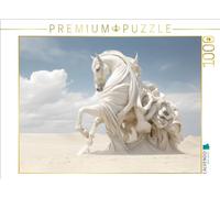 Puzzle · Le surréalisme à la Rencontre des passionnés de Chevaux | Aussi gracieuse qu'une sculpture · 1000 pièces · Format assemblé 64 × 48 cm · CALVENDO Puzzle