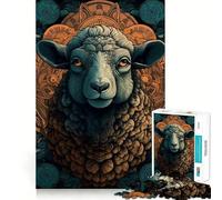 Puzzle légendaire de 1000 pièces pour Adultes, Motif Mouton, Jeu d'esprit Stimulant, Design Relaxant, Cadeau de Saison 38x26cm