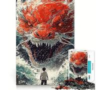 Puzzle légendaire Dragon Rouge 1000 pièces Un Puzzle Difficile pour Adultes Un Moment de détente et de réflexion (50x75cm)