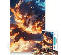 Puzzle légendaire Loup Monstre 1000 pièces Jeu de réflexion Amusant et Stimulant Pièces Parfaitement emboîtables Cadeau d'anniversaire Casse-tête (38x26cm)