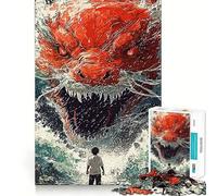 Puzzle légendaire Red Dragon de 1000 pièces pour Adolescents Amélioration de la mémoire Détente et Loisirs créatifs Découpe Nette Illustration (38x26cm)